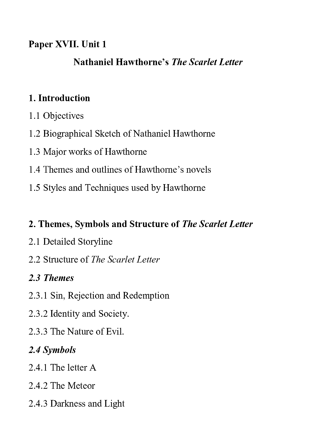 nathaniel hawthorne scarlet letter writing style